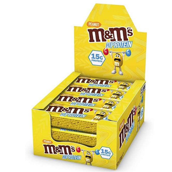M&M's Hi-Protein Chocolate Bar (1 box of 18 bars) protein snacks Peanut Mars