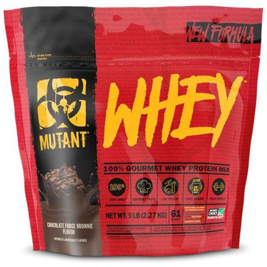 Mutant Whey (5 lbs) Whey Protein Chocolate Fudge Brownie Mutant