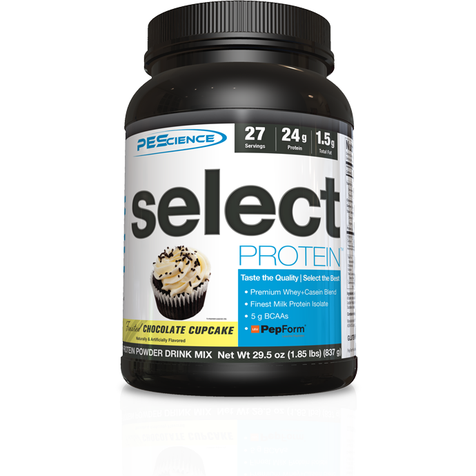 PEScience Select Protein (27 servings) Whey Protein Blend Frosted Chocolate Cupcake PEScience