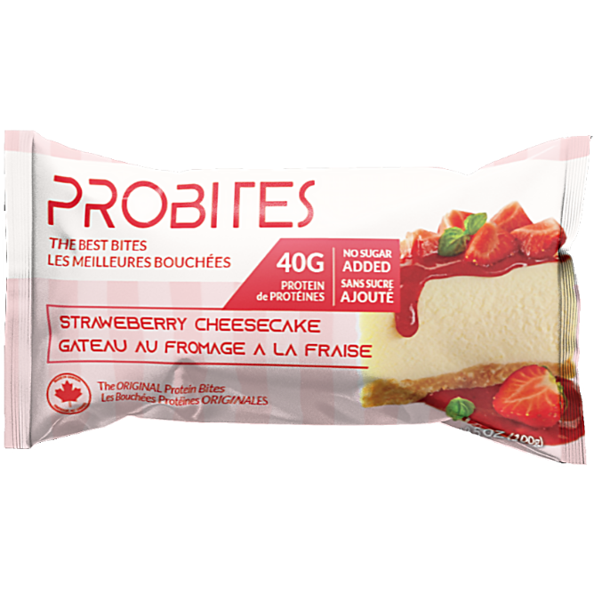 ProBites (1 pack of 2 bites) *KEEP IN FRIDGE OR FREEZER* Protein Snacks Strawberry Cheesecake ProBites
