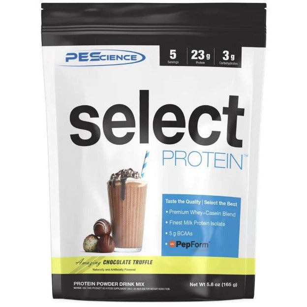 PEScience Select Protein TRIAL SIZE (5 servings) Whey Protein NEW Chocolate Truffle PEScience