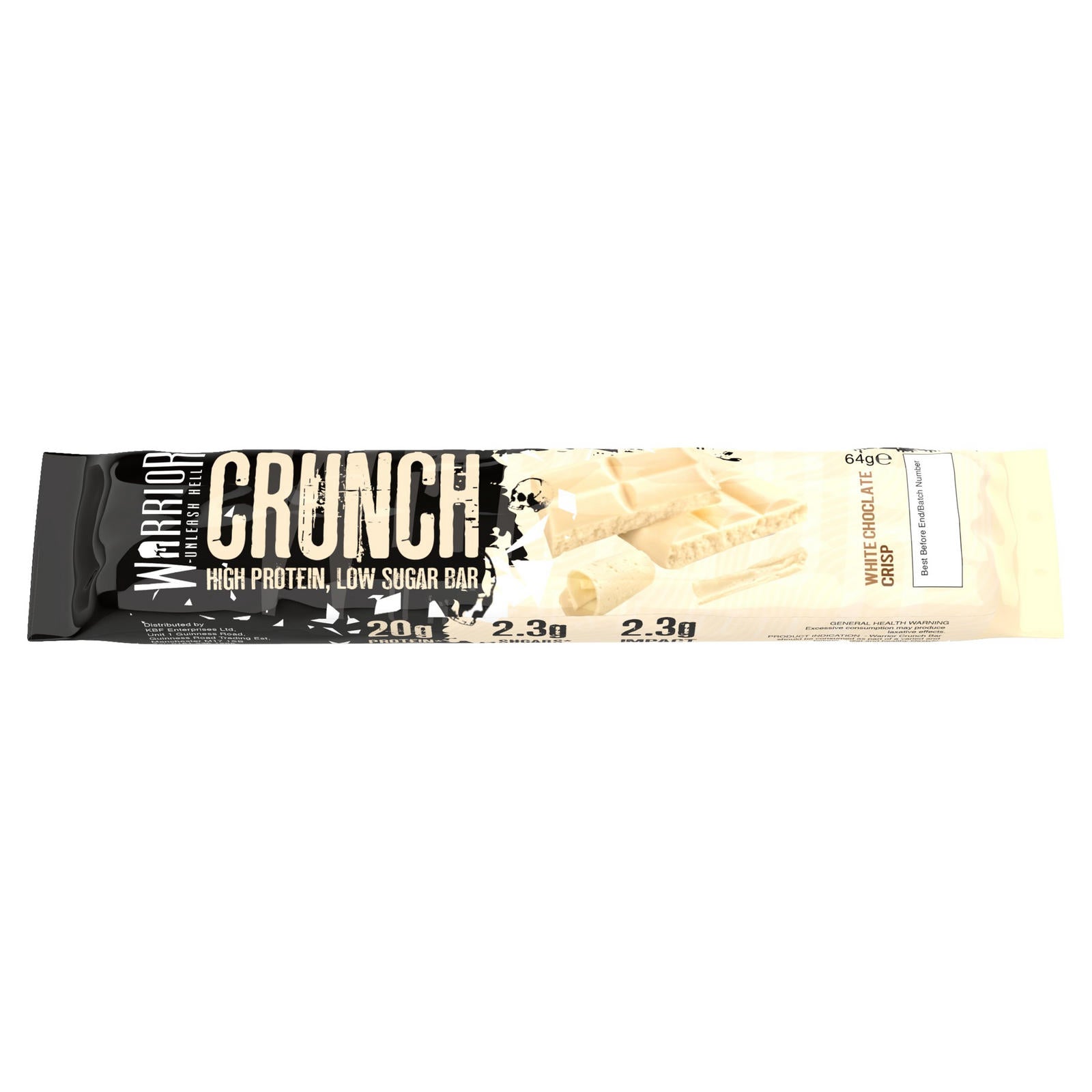 Warrior Crunch Low-Carb Protein Bar (1 Bar) Protein Snacks White Chocolate Crisp warrior supplements