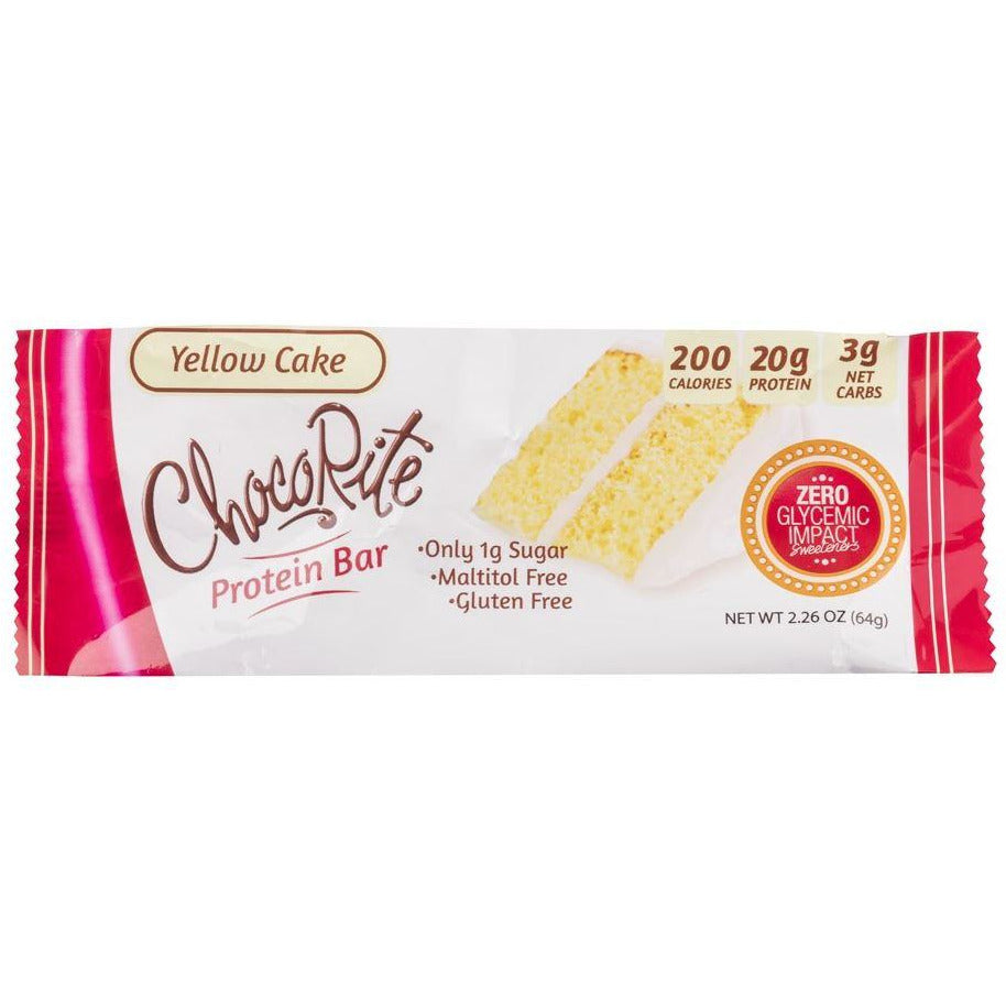 ChocoRite KETO Protein Bar (1 BAR) Protein Snacks Yellow Cake (1 BAR) ChocoRite